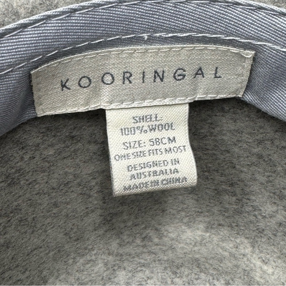 Kooringal Wool Felt Gray Kallie Safari Fedora Hat OS - Picture 10 of 13